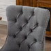 Button - tufted Upholstered Linen Fabric With Studs Trim