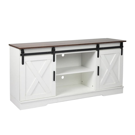 Tv Cabinet Entertainment Unit Stand Wooden Table Sliding