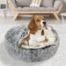 Pet Dog Calming Bed Warm Soft Plush Sleeping Removable