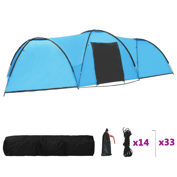 Camping Igloo Tent 8 Person Blue