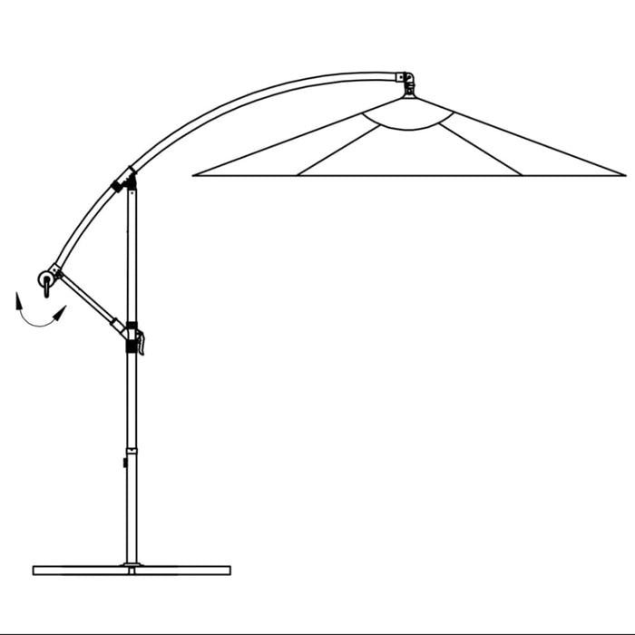 Cantilever Umbrella 3.5 m Blue Axokn