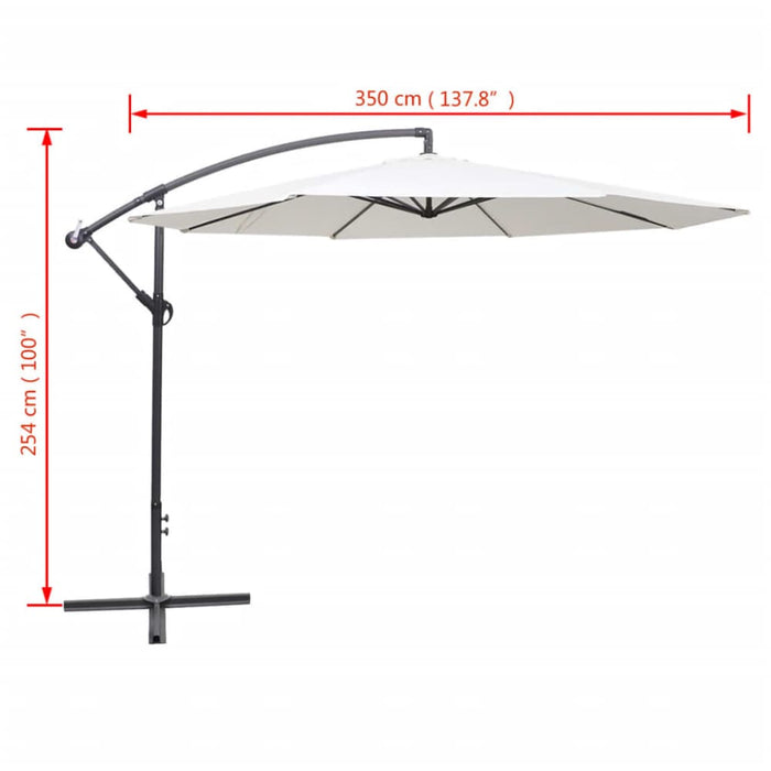 Cantilever Umbrella 3.5 m Sand White Axokk