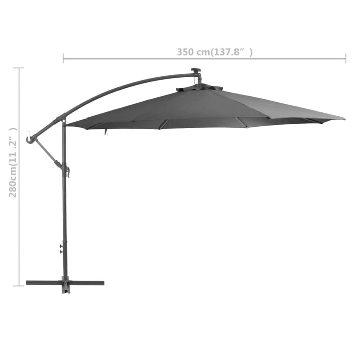 Cantilever Umbrella With Aluminium Pole 350 Cm Anthracite