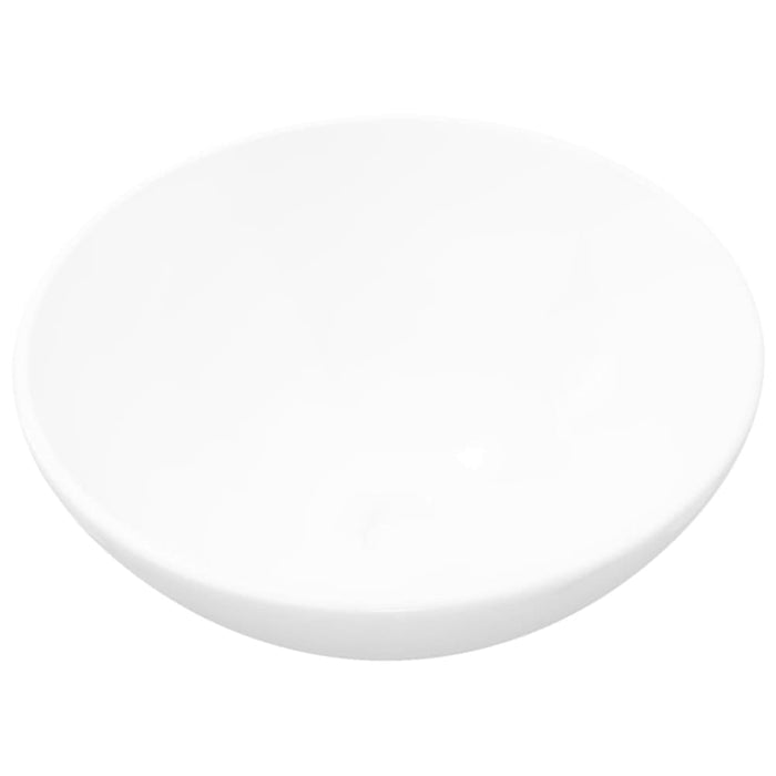 Ceramic Bathroom Sink Basin White Round Oaokxn