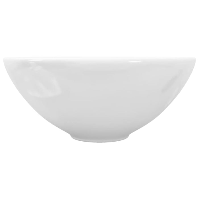 Ceramic Bathroom Sink Basin White Round Oaokxn