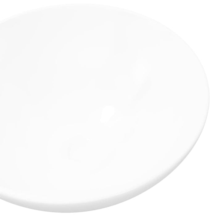 Ceramic Bathroom Sink Basin White Round Oaokxn