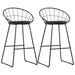 Bar Chairs 2 Pcs Black Faux Leather Gl7326