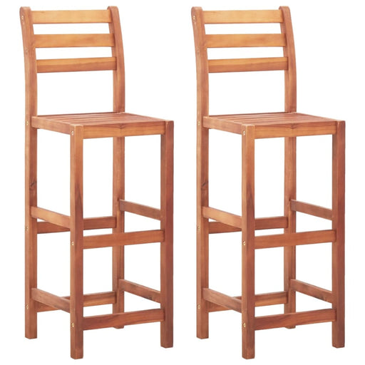 Bar Chairs 2 Pcs Solid Acacia Wood Altoa