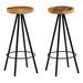 Bar Chairs 2 Pcs Solid Mango Wood Gl7356