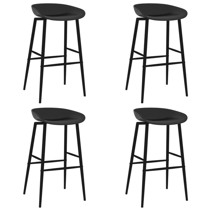 Bar Chairs 4 Pcs Black Gl72316