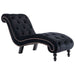 Chaise Lounge Black Velvet Xanloo