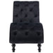 Chaise Lounge Black Velvet Xanloo