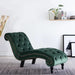 Chaise Lounge Green Velvet Xanlob