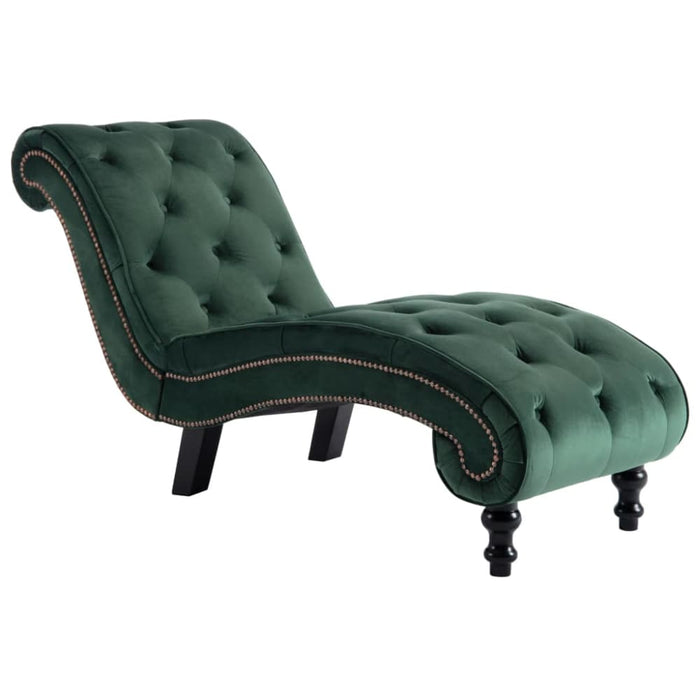 Chaise Lounge Green Velvet Xanlob