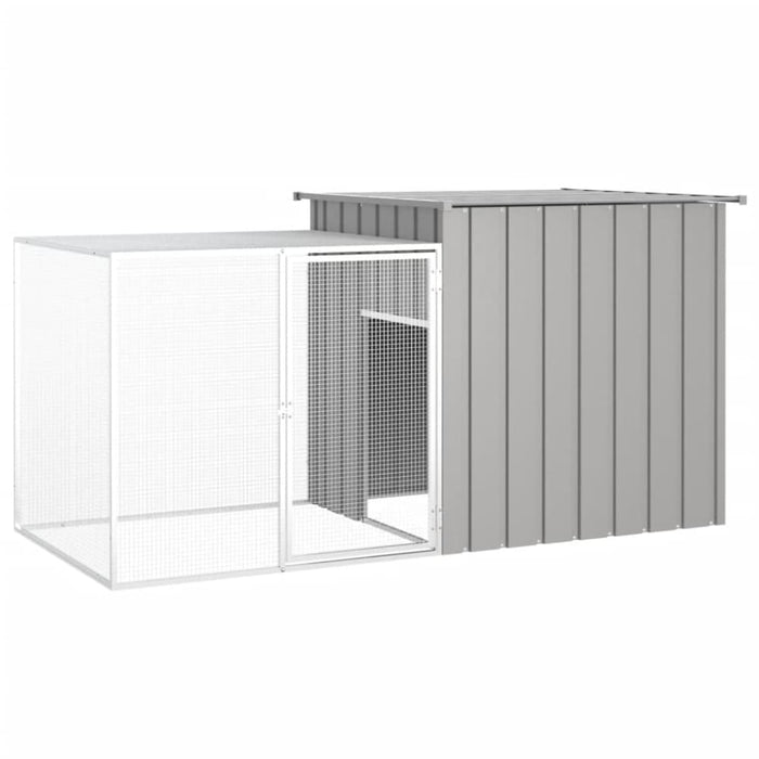 Chicken Cage Grey 200x91x100 Cm Galvanised Steel Oiopal