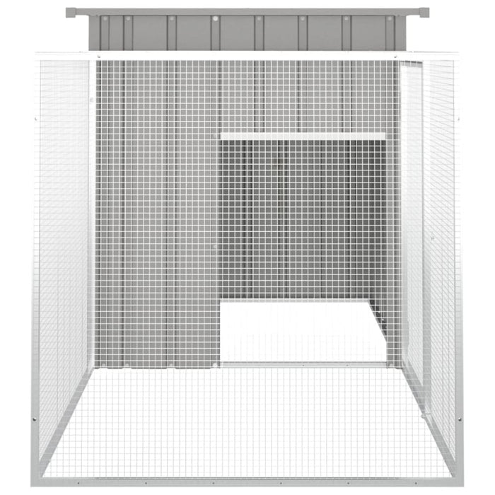 Chicken Cage Grey 200x91x100 Cm Galvanised Steel Oiopal