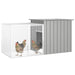 Chicken Cage Grey 200x91x100 Cm Galvanised Steel Oiopal