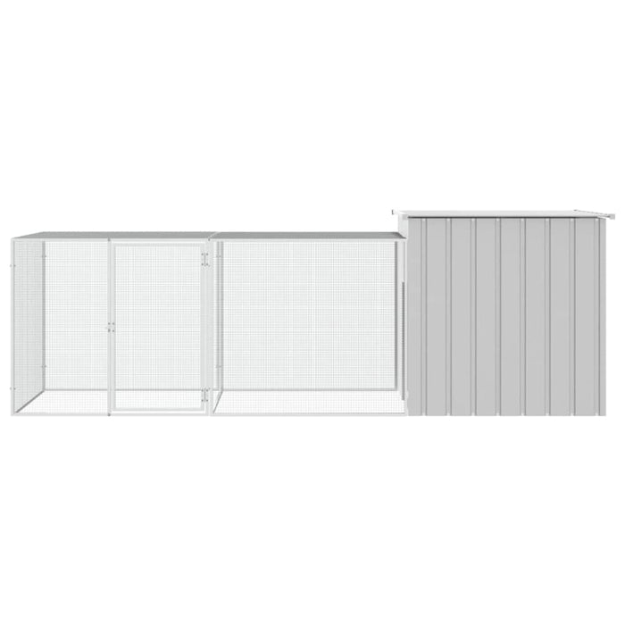 Chicken Cage Grey 300x91x100 Cm Galvanised Steel Toblalb