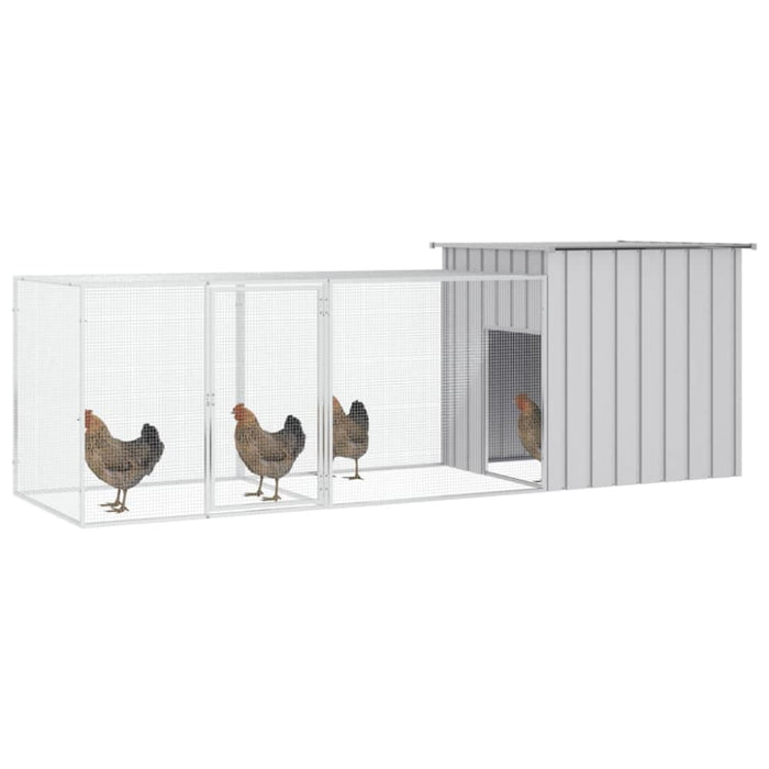 Chicken Cage Grey 300x91x100 Cm Galvanised Steel Toblalb