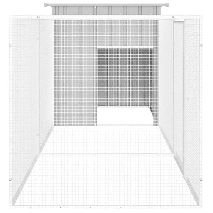 Chicken Cage Grey 300x91x100 Cm Galvanised Steel Toblalb