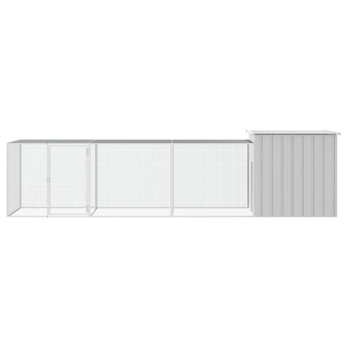 Chicken Cage Grey 400x91x100 Cm Galvanised Steel Toblalo