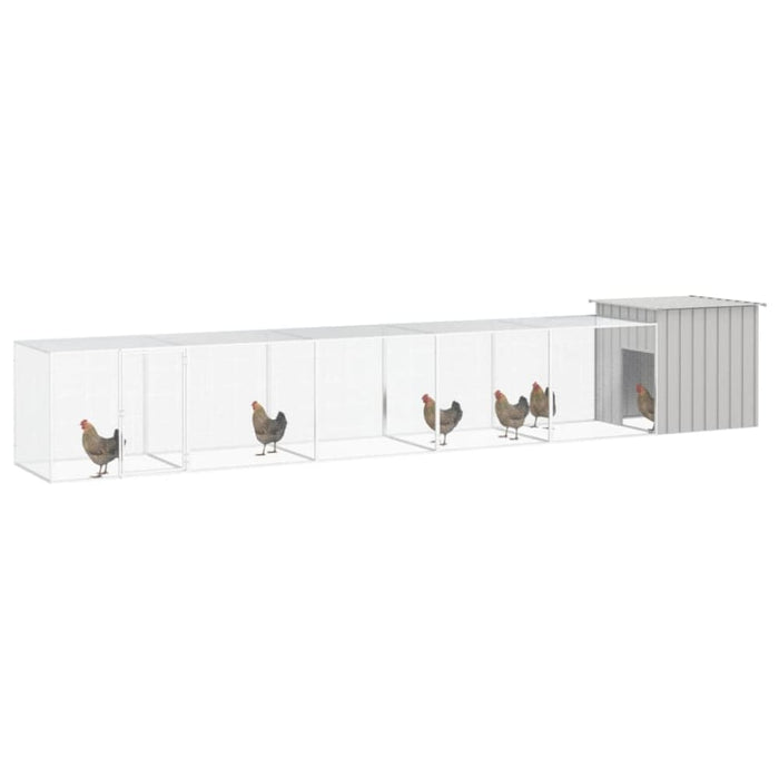 Chicken Cage Grey 600x91x100 Cm Galvanised Steel Toblalt