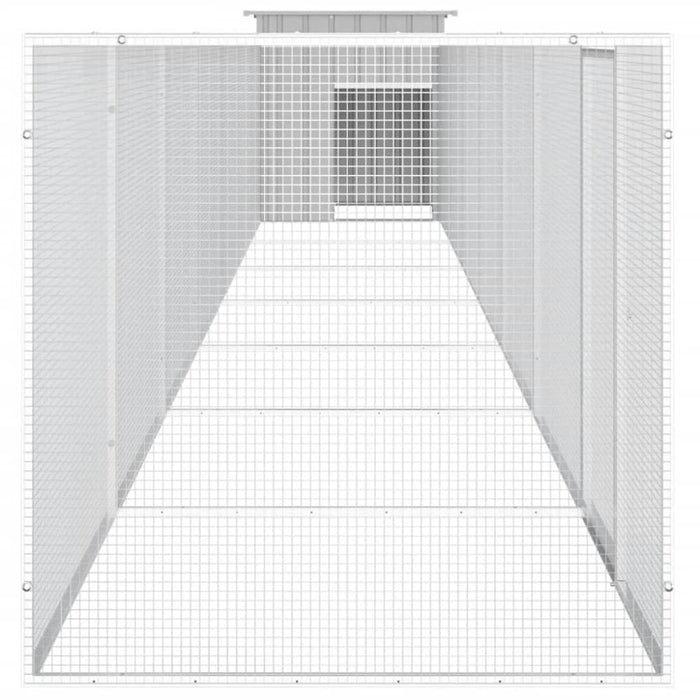 Chicken Cage Grey 700x91x100 Cm Galvanised Steel Toblala