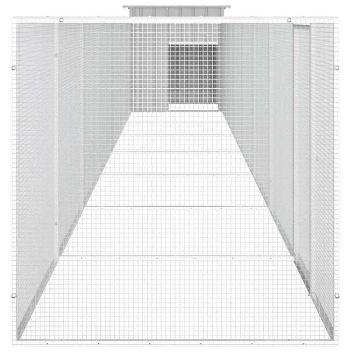 Chicken Cage Grey 800x91x100 Cm Galvanised Steel Toblalp