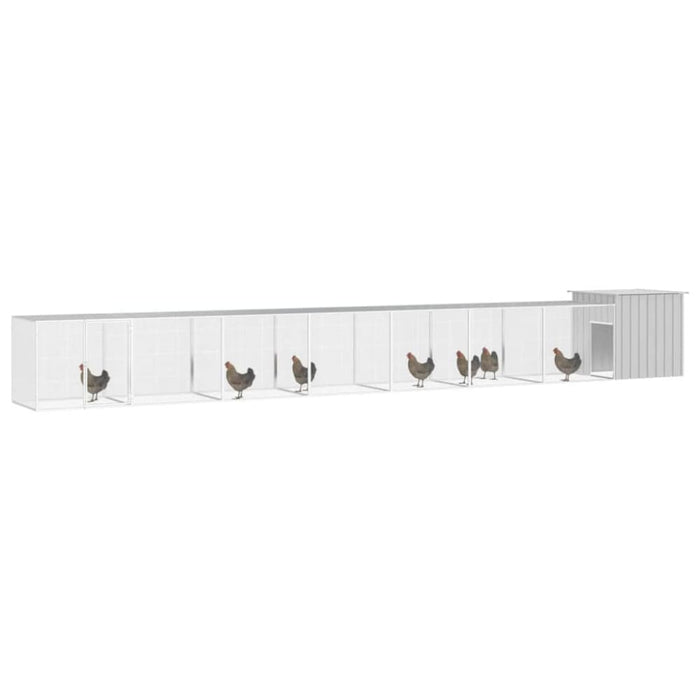 Chicken Cage Grey 800x91x100 Cm Galvanised Steel Toblalp