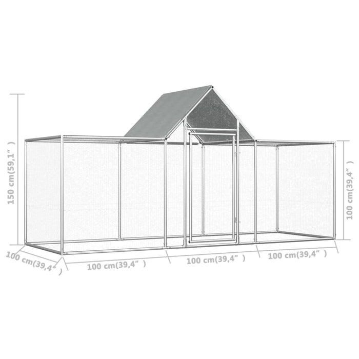 Chicken Coop Galvanised Steel Oaappk