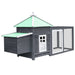 Chicken Coop With Nest Box Grey Solid Firwood Oibkno