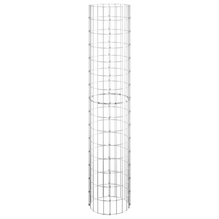 Circular Gabion Pole Galvanised Steel ø30x150 Cm Opxbot