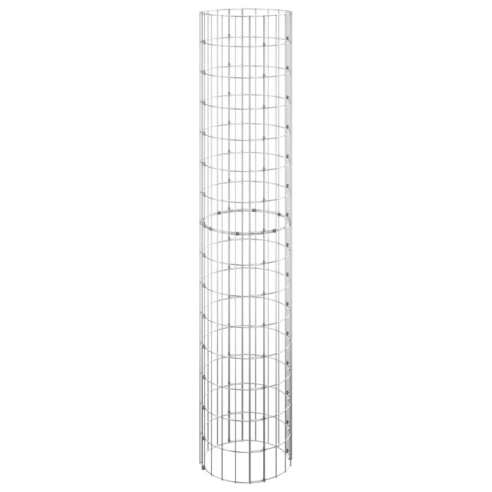 Circular Gabion Pole Galvanised Steel ø30x150 Cm Opxbot