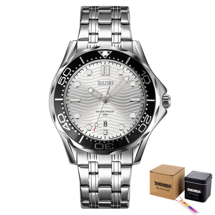 Classic Design Rotatable Bezel Luxury Quartz Watch