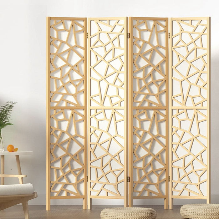 Clover Room Divider Screen Privacy Wood Dividers Stand 4