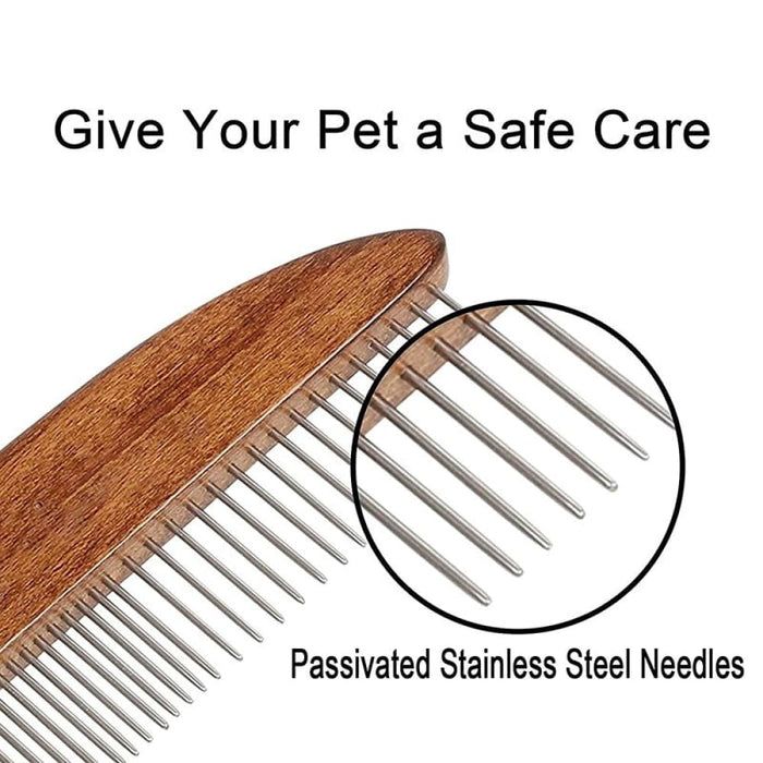 Comfortable Handle Safe Passivated Teeth Solid Wood Dog