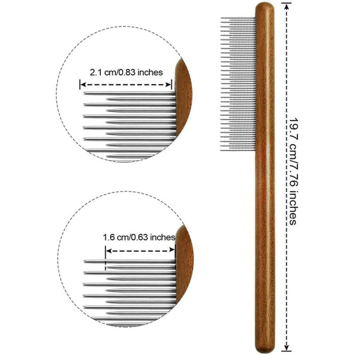 Comfortable Wooden Handle Dog Comb For Removing Matted