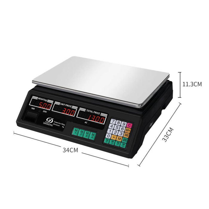 Commercial Digital Kitchen Scales Lcd Shop 40kg Food Weight