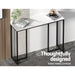 Console Table Hallway With Marble Effect Tabletop White