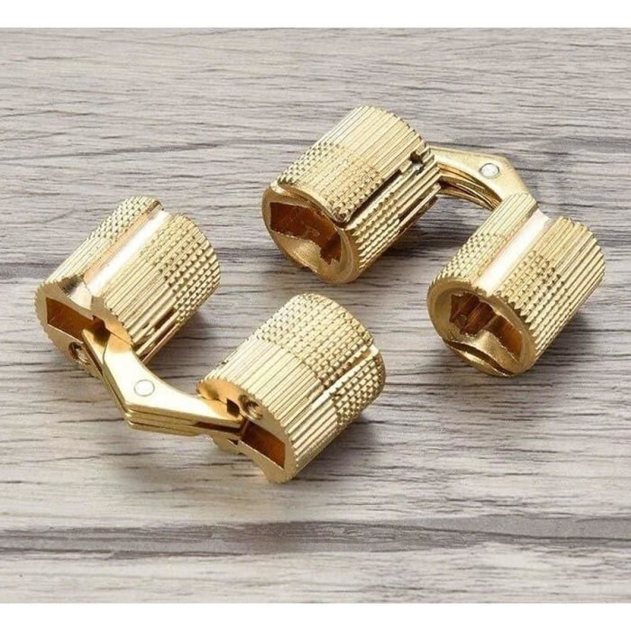 Copper Brass 8-18mm Cylindrical Hidden Cabinet Hinges