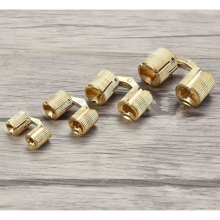 Copper Brass 8-18mm Cylindrical Hidden Cabinet Hinges