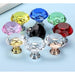 Crystal Glass Knobs Diamond Shape Design Cupboard Drawer