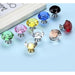 Crystal Glass Knobs Diamond Shape Design Cupboard Drawer