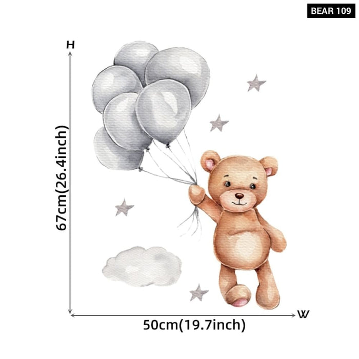 Cute Teddy Bear Decorative Wall Stickers