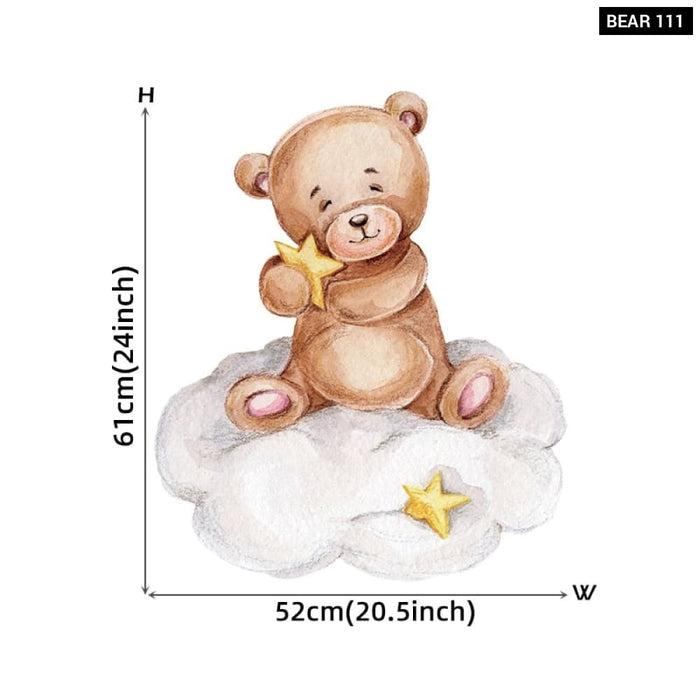 Cute Teddy Bear Decorative Wall Stickers