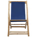 Deck Chair Bamboo And Canvas Navy Blue Totbok