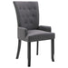 Dining Chair With Armrests Dark Grey Fabric Gl45961