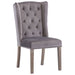 Dining Chair Grey Velvet Xnikpo