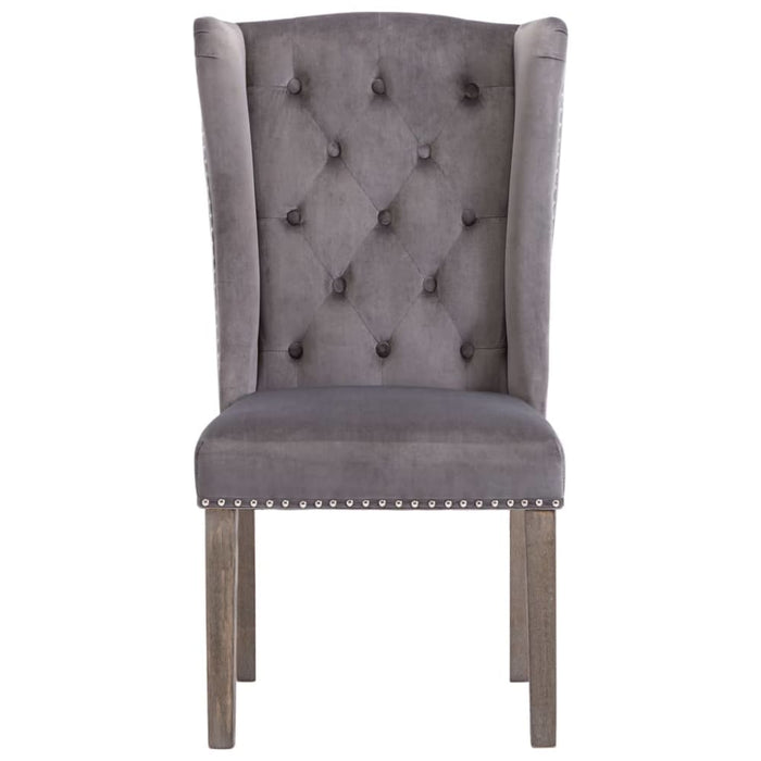 Dining Chair Grey Velvet Xnikpo