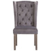 Dining Chair Grey Velvet Xnikpo